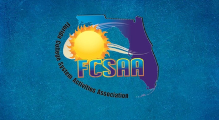 Blue background and FCSAA logo