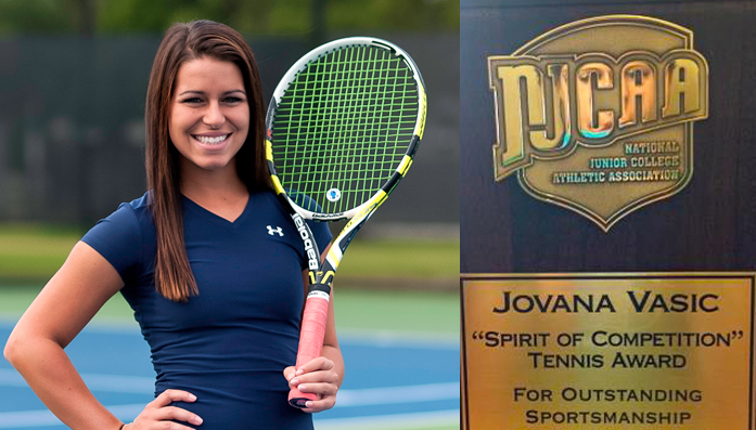 NJCAA National Tennis Tournament: Abby Martinez receives Jovana Vasic Award