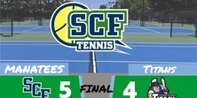Tennis Secures First Conference Win